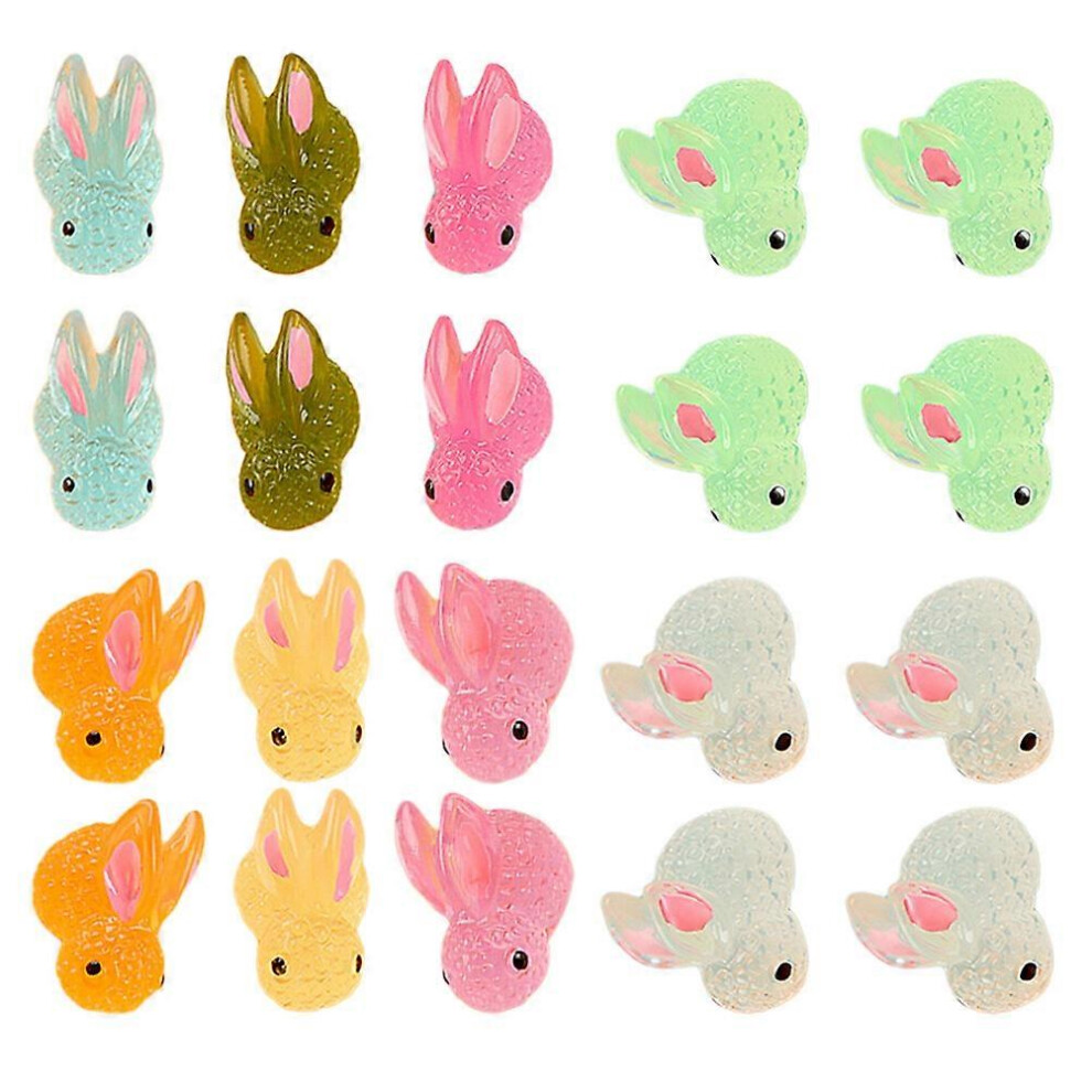 Kricely (Picture 2, One Size) 20Pcs Tiny Rabbit Figurines Diy Garden Bunny Ornament Diy Micro Landscape Ornament