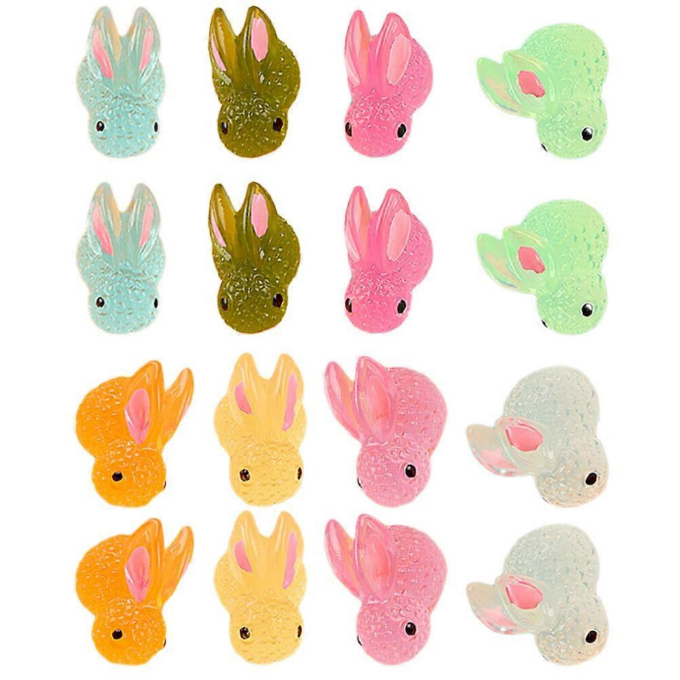 Kricely (Picture 1, One Size) 20Pcs Tiny Rabbit Figurines Diy Garden Bunny Ornament Diy Micro Landscape Ornament