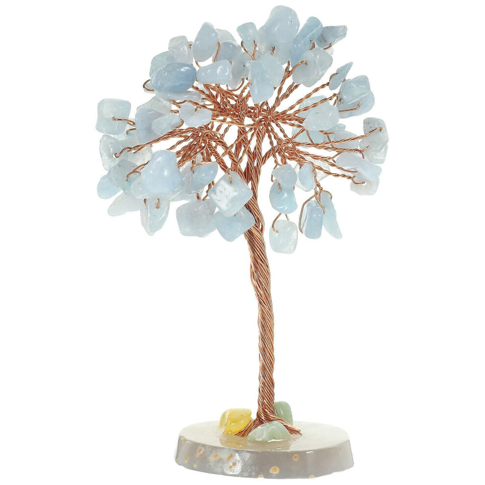 Kricely (As Show, One Size) Exquisite Woven Crystal Stone Tree Tabletop Crystal Tree Shape Ornament