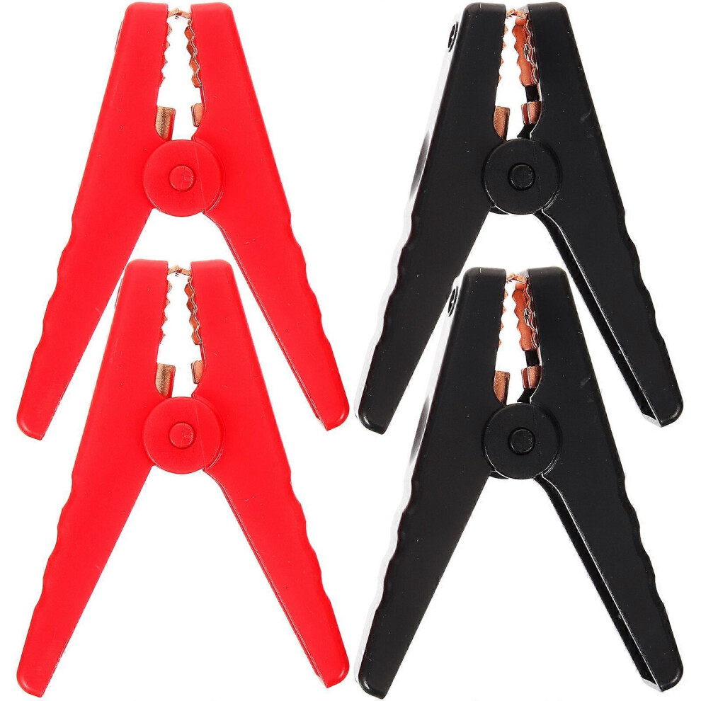 Kricely (As Show, One Size) 4Pcs Jumper Cable Clamp Battery Jumper Cable Clamp Jumper Cable End Car Accessory