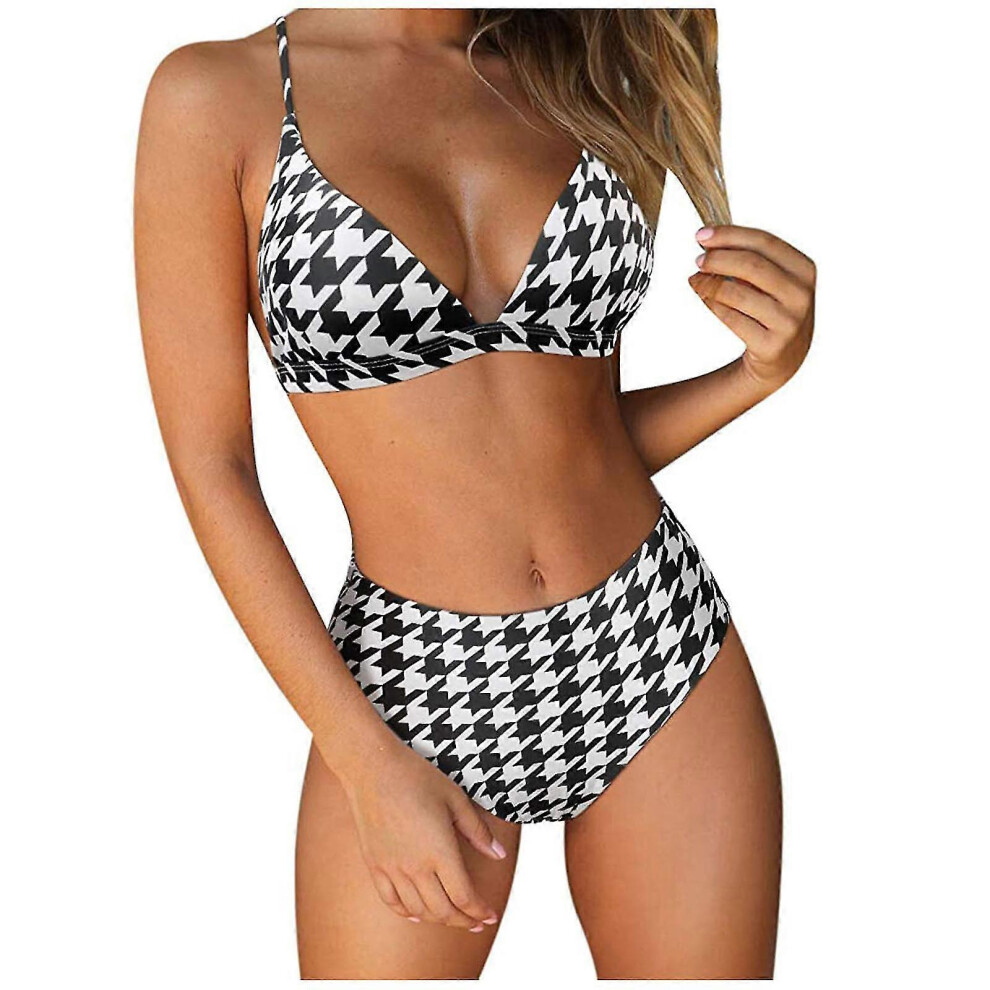 (L, White) Women Sexy Fashion Two-piece Bikini Printing Swimwear Swimsuit Beachwear Set-image-OPC-PG8MQNJ-NEW