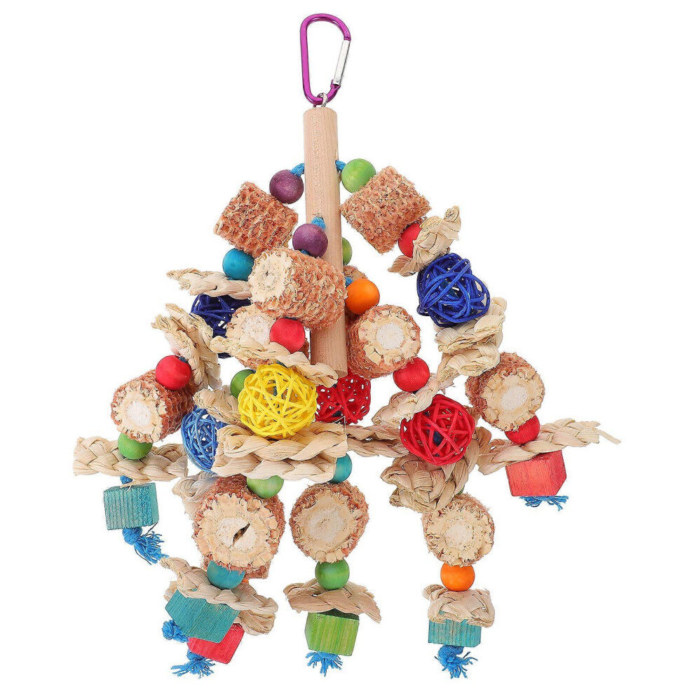Kricely (As Show, One Size) Bird Toy Chewable Bird Toy Bird Cage Suspending Toy Parrots Chewing Toy Parrots Toy