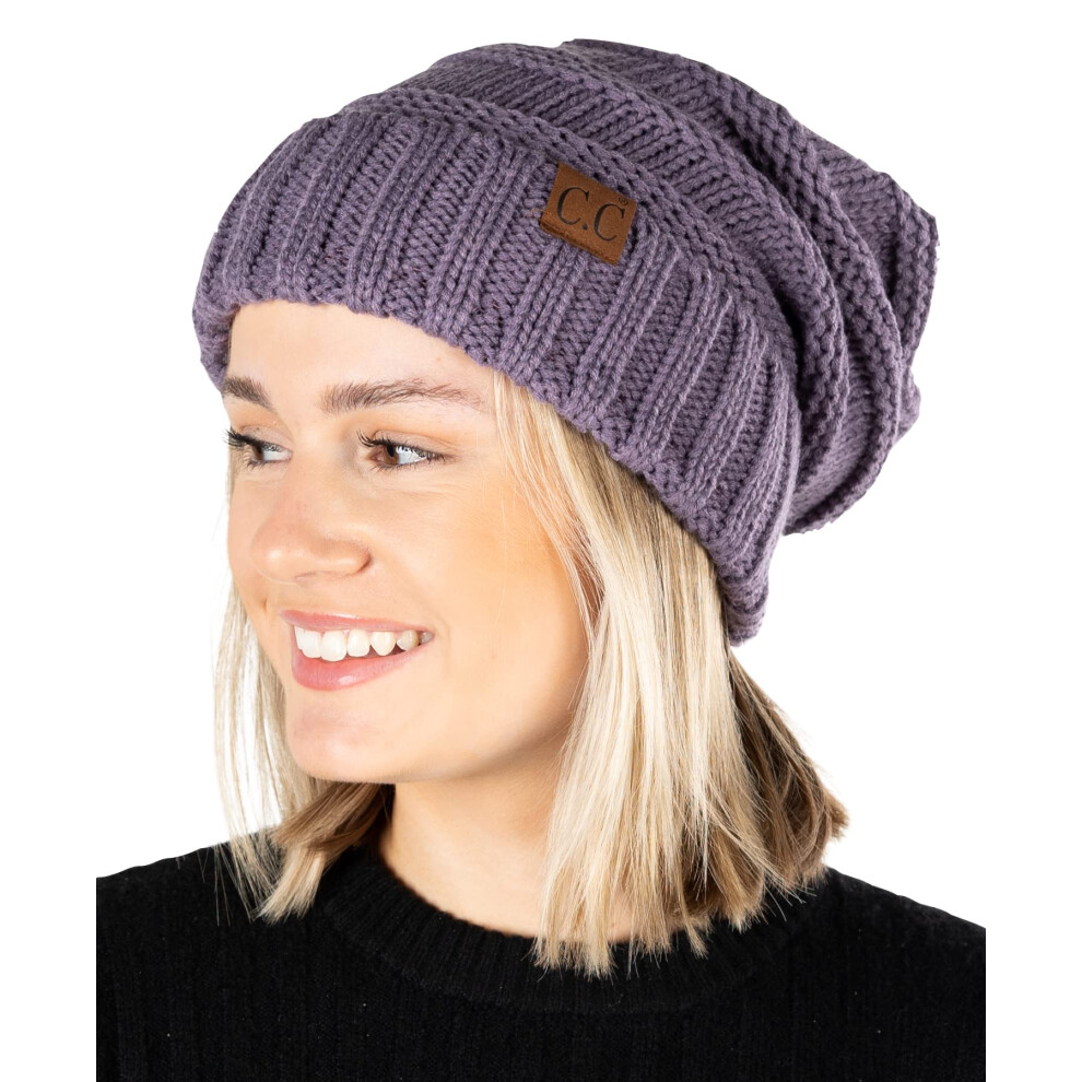 Oversized Slouchy Beanie - Violet
