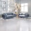 (Grey) Arosa Plush Velvet 3+2 Sofa Set Black, Blue & Grey 1