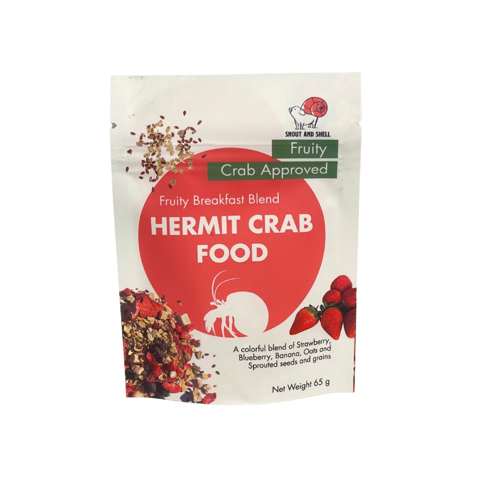 Snout and Shell Berry Hibiscus Hermit crab Dry Food - High Protein  Nu