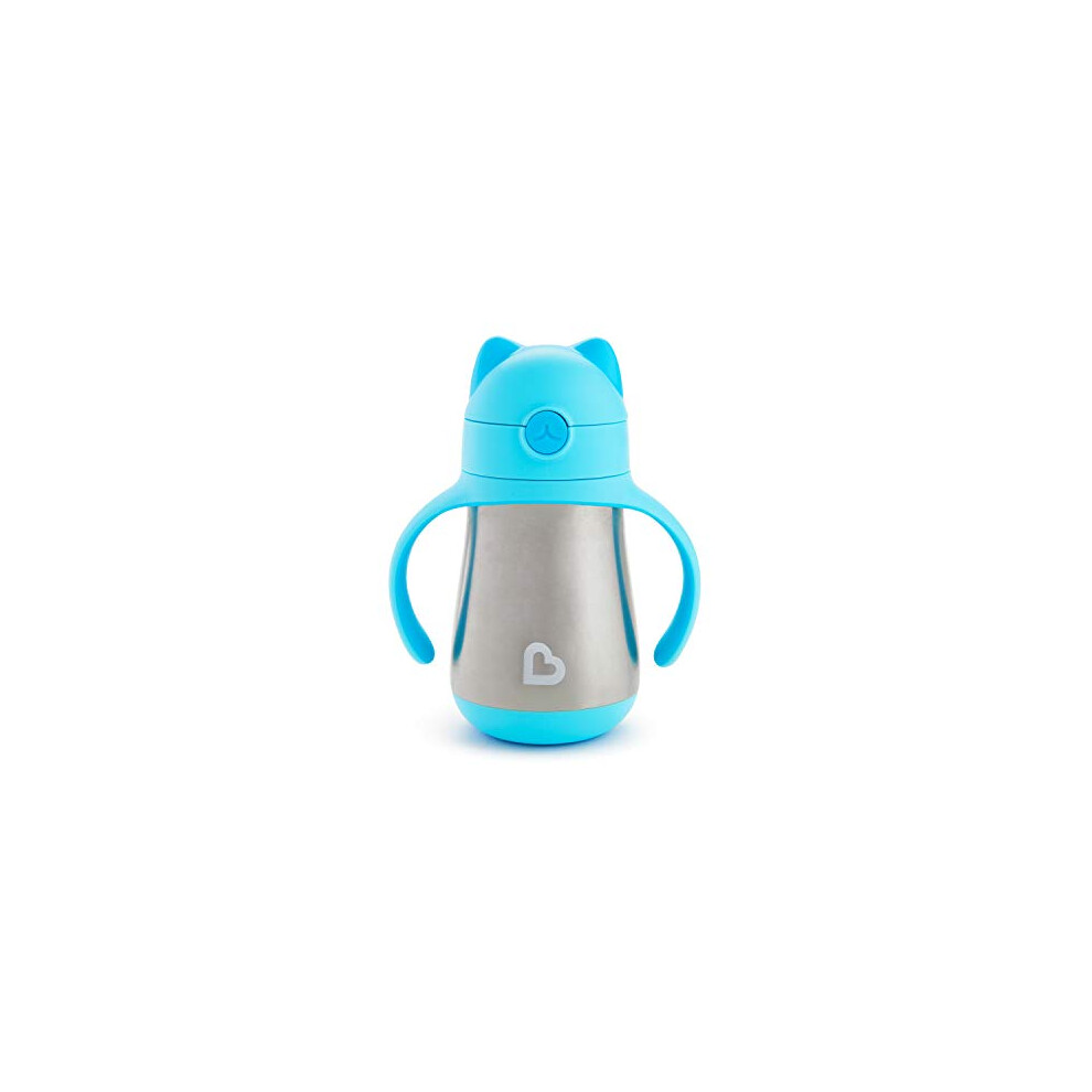 Munchkin? Cool Cat? Toddler Sippy Cup with Straw Cup  8 Ounce  Stainle