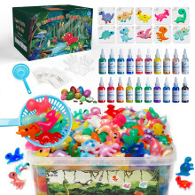Kiditos Magic Water Elf Spielset – Aqua Fairy Gel Kit mit 20 Magischen Gelen & 10 Dinosaurierformen – Perfektes Geschenk für Kinder!