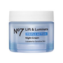 Crema Nocturna No7 Lift & Luminate - Antiarrugas, Colágeno, Ácido Hialurónico y Vitamina C para Piel Radiante (50ml)