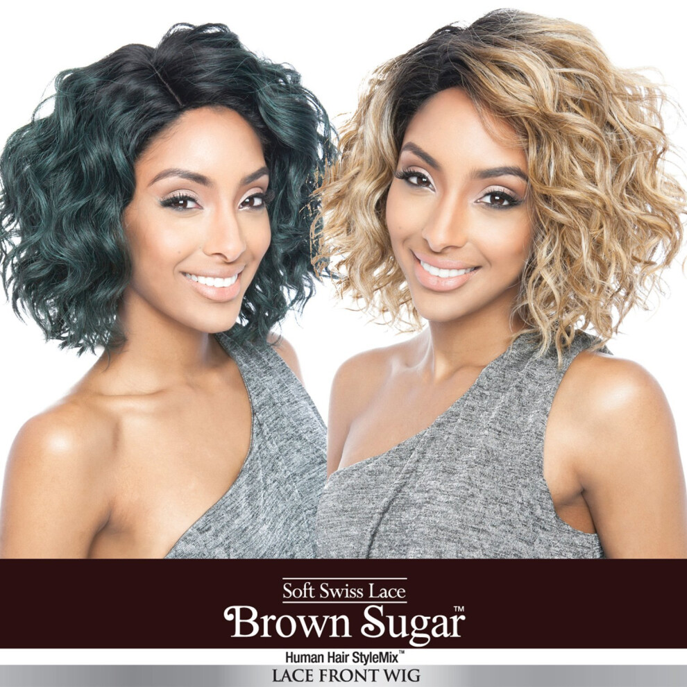 Rauwe Suiker Isis Human Hair Blend Wig Brown Sugar Bs120 (Sr2/Honeyash)