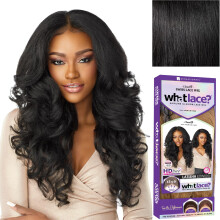 Sensationnel What lace 13x6 pruiken - latisha synthetische pruik cloud 9 met voorgeplukte haarlijn hd kant - Whatlace Latisha (1 JETBLACK)