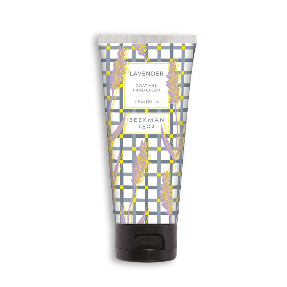 Beekman 1802 Pure Goat Milk Hand Cream  Lavender - Scented - 2 oz - Moisturizing Lotion for Dry Skin - Anti-Aging Hydration - Good for Sensi