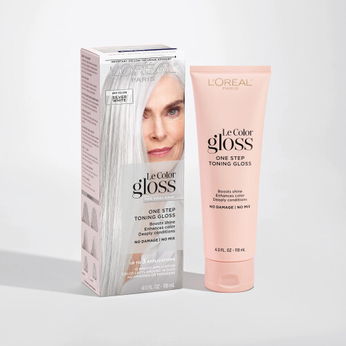 L’Oréal Paris L'Oreal Paris Le Color Gloss One Step Toning Gloss, Σαμπουάν με Θρεπτική Φόρμουλα για Γκρίζα Μαλλιά, 1 Κιτ 1