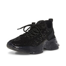 Steve Madden Damernas Maxima Sneaker, Svart, 6