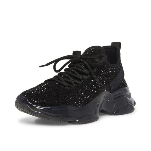 Steve Madden Damernas Maxima Sneaker, Svart, 6