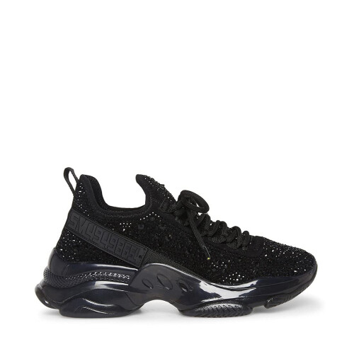Steve Madden Damernas Maxima Sneaker, Svart, 6 1
