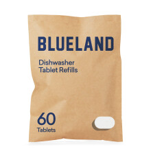 BLUELAND Geschirrspültabs Nachfüllpack - Plastikfrei & umweltfreundlich - 60 Anwendungen, nachhaltige Alternative zu flüssigen Pods oder Blättern
