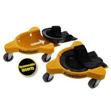 Milescraft 1603 Knee Blades-Pads de rodillas duraderos y resistentes con 3 ruedas y cómodos cojines de gel