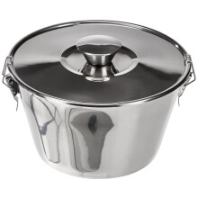 Ibili Stainless Steel Flan Mold 61 oz with Lid, Made in Spain, Water Bath Cheesecake Pan, 651618