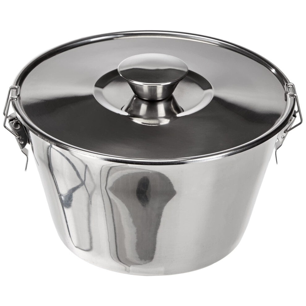 IBILI Stainless Steel Flan Mold 61 oz, Made in Spain, Water Bath Cheesecake Pan, Pudding Pan for Baking with Lid