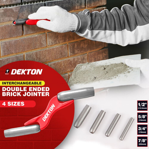 Dekton 4 In 1 Interchangeable Brick Barrel Mortar Jointer 1/2"-7/8" Double Ended 2