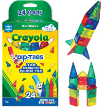 CreateOn Crayola Mini Magnetic PIP-plattor Byggset fr barn Magnetiska byggleksaker fr barn STEM Reseleksaker fr pojkar och flickor i ldrarna