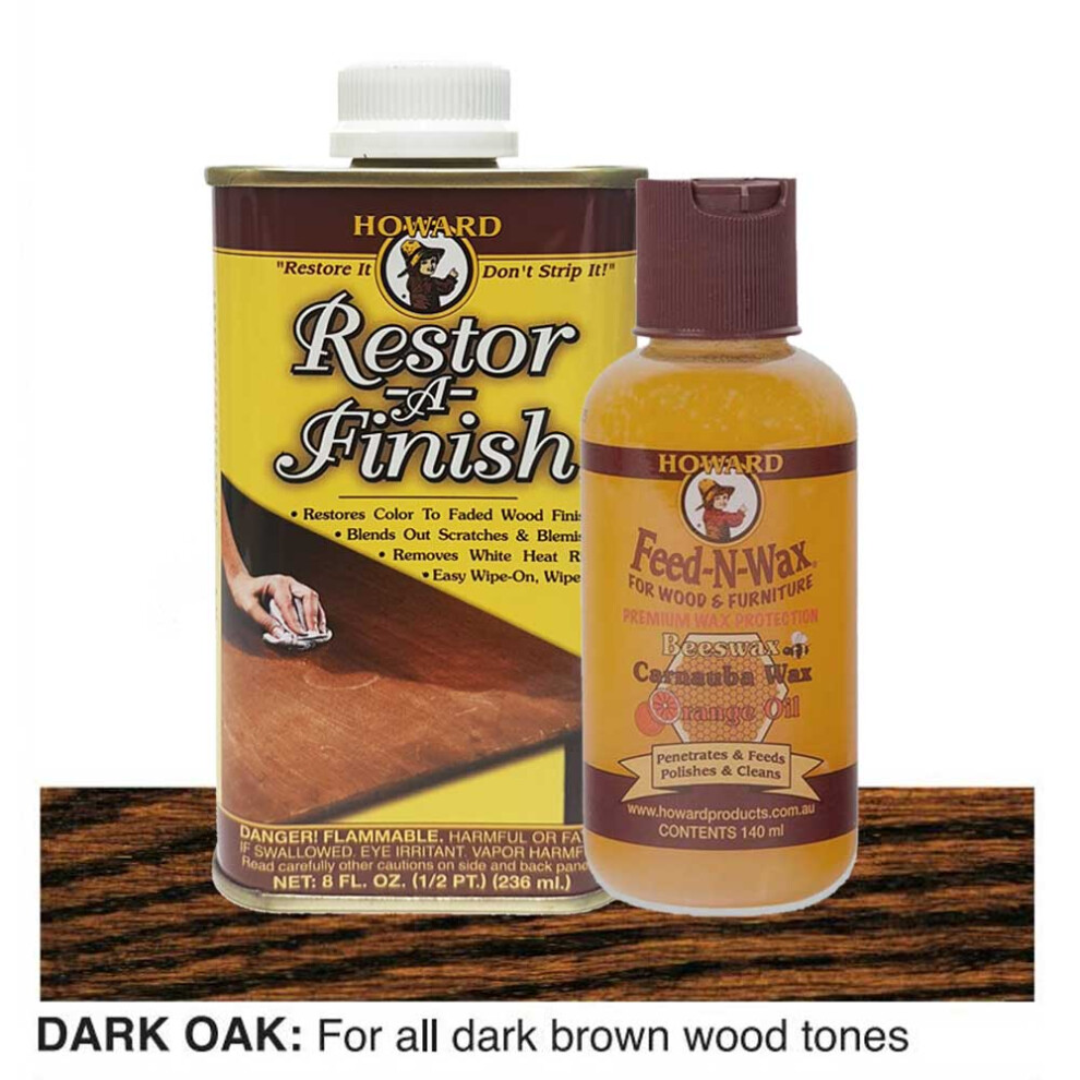 Howard ( Oak) Restor A Finish With Feed N Wax Set Dark