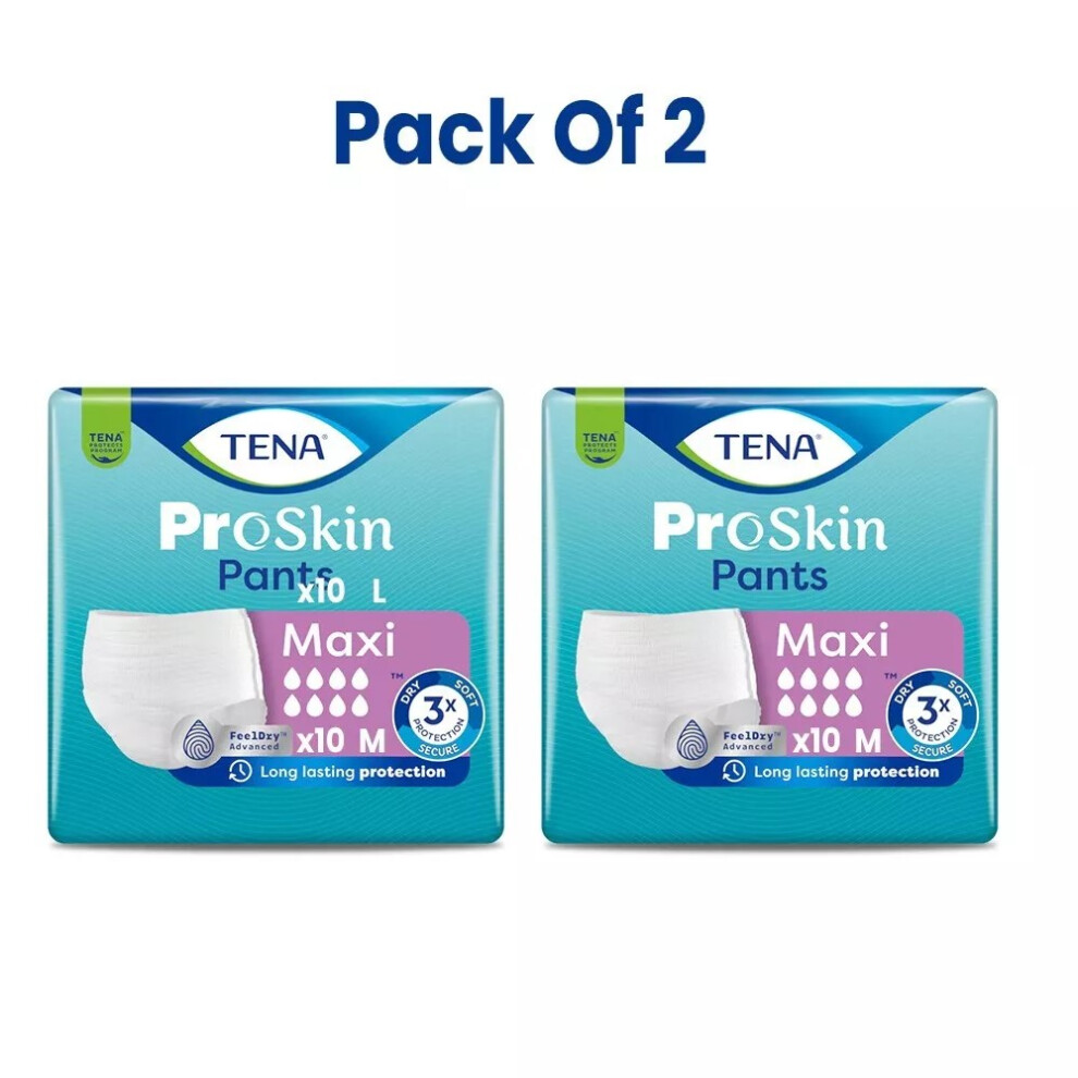 TENA Proskin Pants Maxi - Medium - Case - 2 Packs of 10