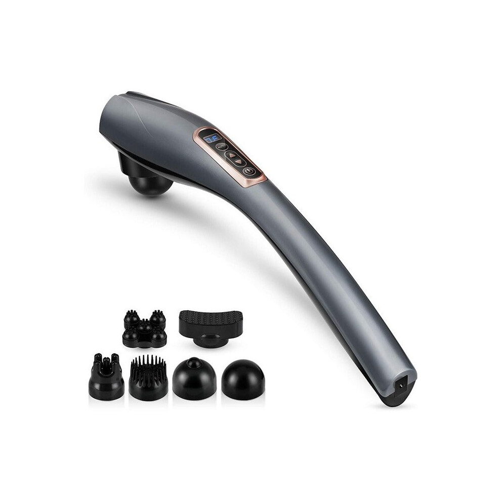 LENND Handheld Back Massager - Cordless Deep Tissue Percussion with 6 Interchangeable Nodes, 1 for Neck, Shoulder Joint Pain Relief