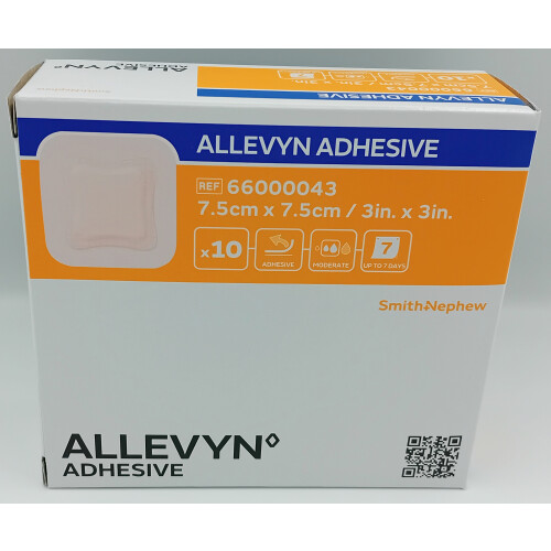 Allevyn Adhesive 7.5cm x 7.5cm Box of 10 - REF: 66000043 2
