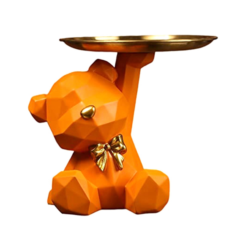 Jewelry Earrings Lipsticks Tray, Bear Statues, Sculptures Key Bowl-A-image-OPC-PG8MTKC-NEW