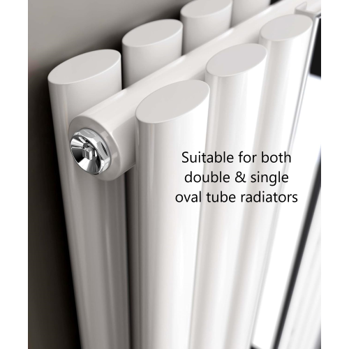 (White) Radiator Support Feet Pair - Anthracite/White 2