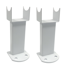(White) Radiator Support Feet Pair - Anthracite/White