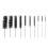 10Pcs Nylon Cleaning Brushes Set Small Wire Brush Kit(Black - 10 Pcs) 2