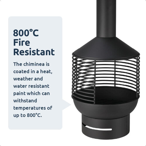 idooka Chiminea Fireplace with Base & Top 1