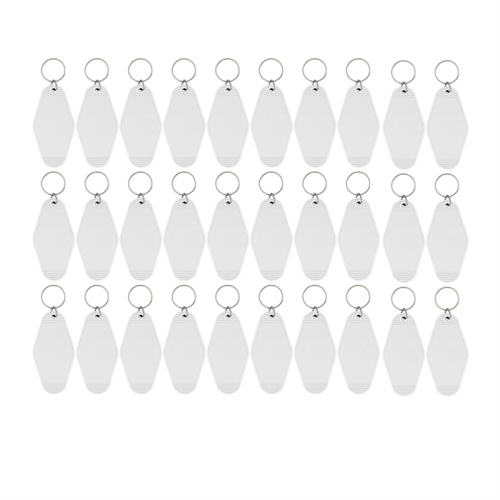 30Pack Motel Keychain Blanks Vintage Sublimation Blank White