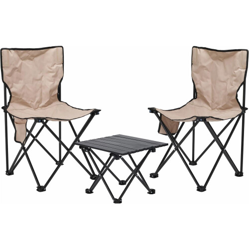 idooka 3 Piece Folding Camping Set 2 x Chairs 1 x Table