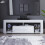 Vida Designs (White) Modern Luna LED TV Stand 2 Drawer Storage 6