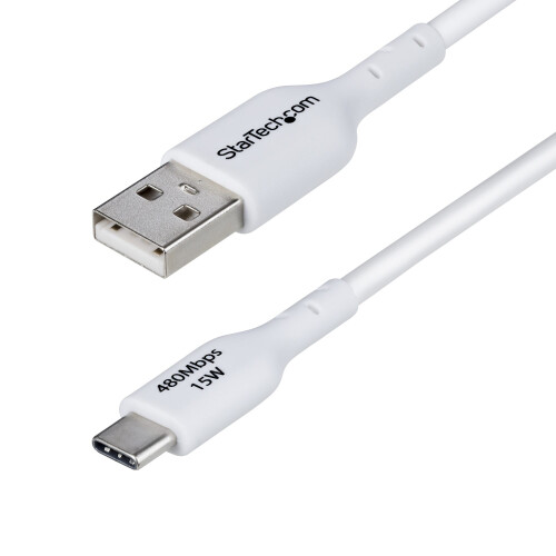StarTech.com 2M WHITE USB-A TO USB-C CABLE
