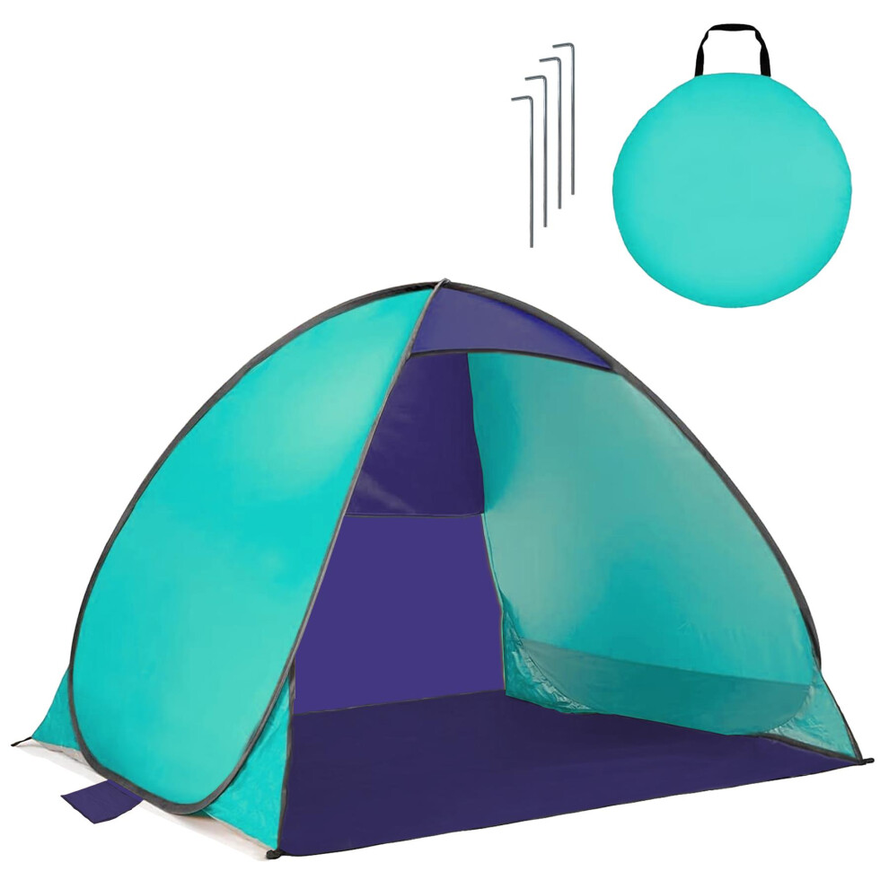 GEEZY Pop-Up Tent 2 Person Beach Camping Festival Family Fun Sun Protection Shelter