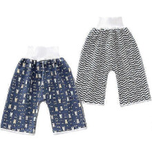 (M, style 1) 2 Pack Waterproof Leak Proof Diaper Pants Potty Training Cloth Diaper Pants for Baby Boys and Girls Overnight