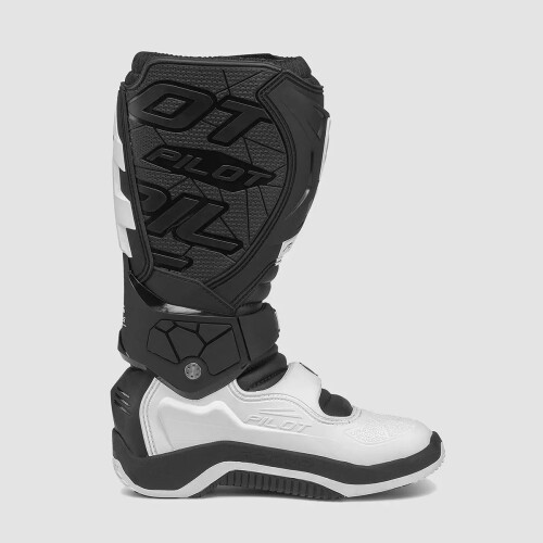 (43 / EU / 9 UK ) Forma Pilot Black / White Motorcycle Boots Track CE Certified 2
