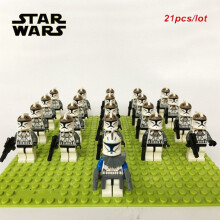 (21PCS Star Wars-K) 21PCS Star Wars Minifigures Kids Toy Set Fit Lego (Excludes base)