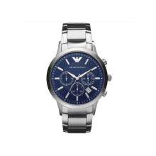 Emporio Armani AR2448 Men's Classic Blue Watch - Chronograph, 50m Water-Resistant, Navy Dial, Stainless Steel