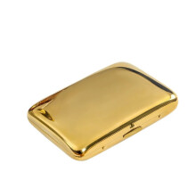 18-piece Metal Mirror Cigarette Case Creative Personality Glossy 6.5 Medium Cigarette Portable Men's Flip Cigarette Clip