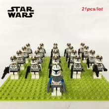 (21PCS Star Wars-5) 21PCS Star Wars Minifigures Kids Toy Set Fit Lego (Excludes base)