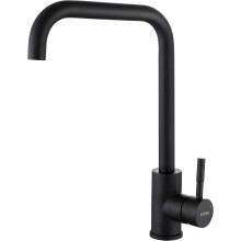 (7-Spout, Black) kitchen mixer tap, 360 swivel kitchen sink faucet, stainless steel, single handle, black