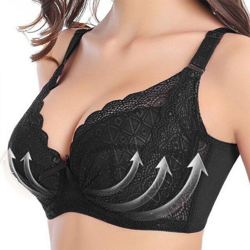 (black, 105D) 5 Colors Sexy Lace Bra for Women Plus Size C D Big Size Bralette Thin Bras Women Underwear