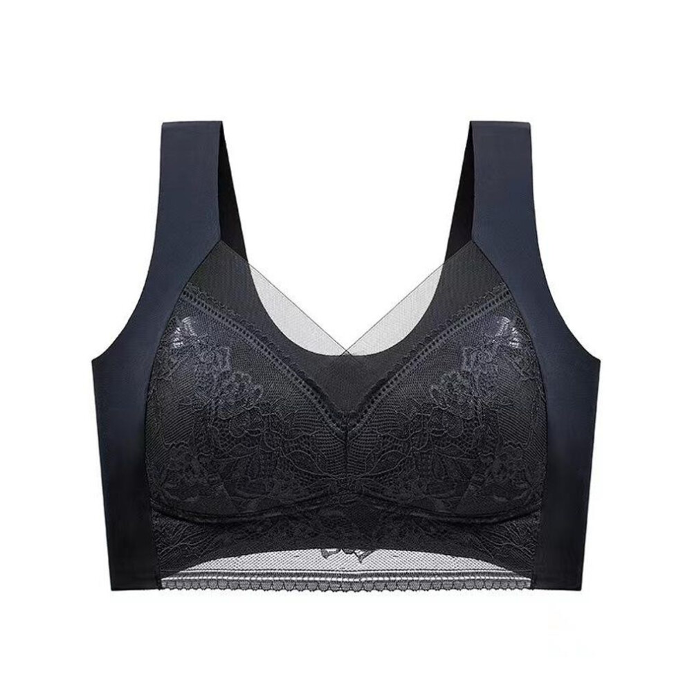 (black, 34BCD) Bras For Woman Wireless Underwear Sleep Bralette One Piece Soild Color Brassiere Light And Thin No Wire Comfortable Lace Seamless Vest