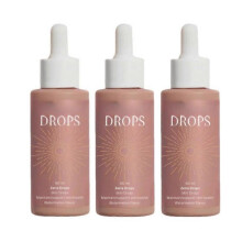 (3pcs) Zeria Sunless Tanning Drops,Self Tanning Drops for Dark Fake Tan,1-3x