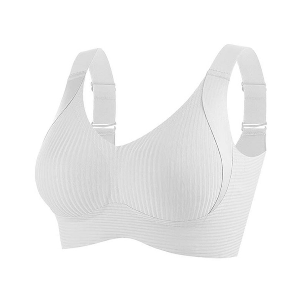 (white, M) Push Up Bra For Women Seamless Underwear No Wire Bralette Simple Solid Color Bras Ladies Brassiere 34ab-42ab